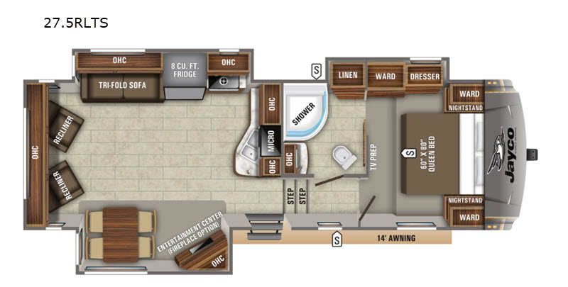 Jayco Eagle HT 27.5RLTS Floor Plan