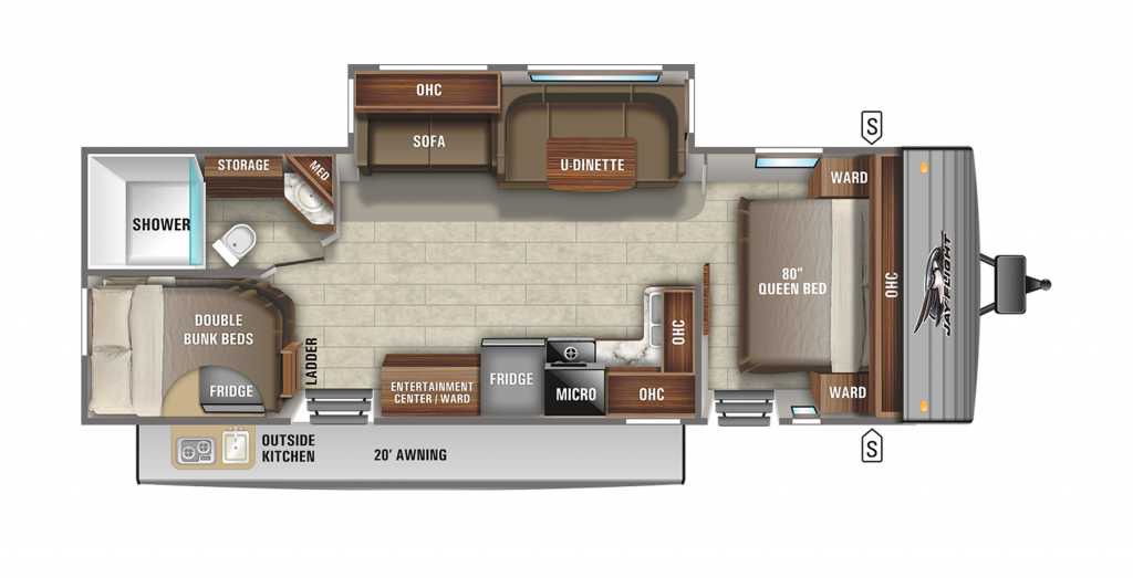 NEW 2021 Jayco Jay Flight 28BHS Floor Plan