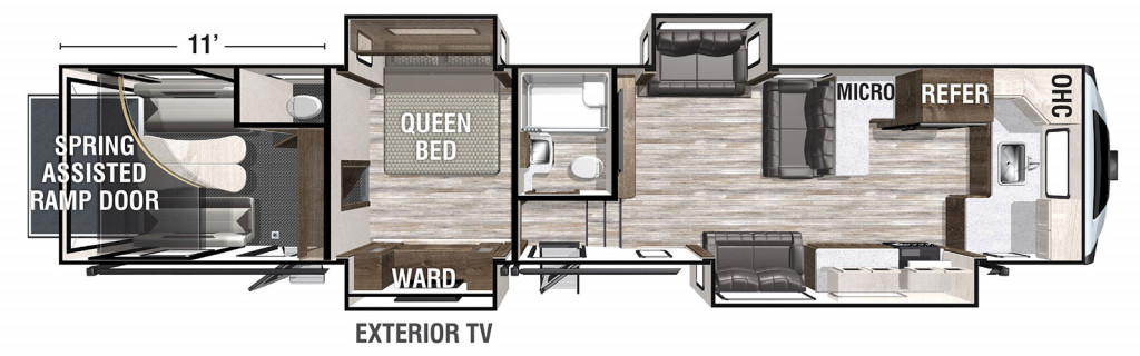 2021 Forest River XLR Nitro 405 Floor Plan